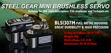 BLS1307M--49g 13kg.cm,digital,brushless steel gear mini servos
