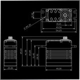 S65S12--91g 65kg.cm,digital,steel gear standard servos